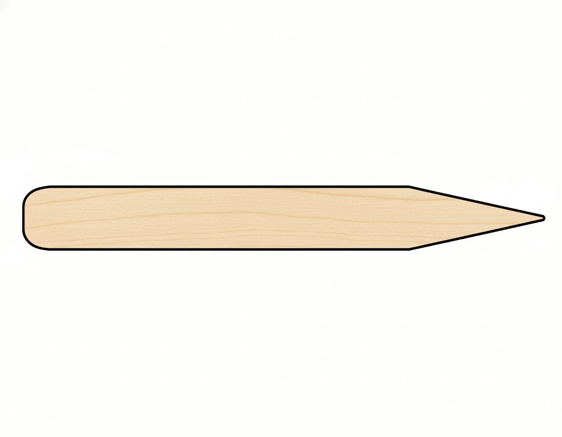 Wood Thin Pencil Shape DIY Craft Cutout Blank Door Hanger Wooden Cutout Cut Outs - Unfinished - NameSigns.com