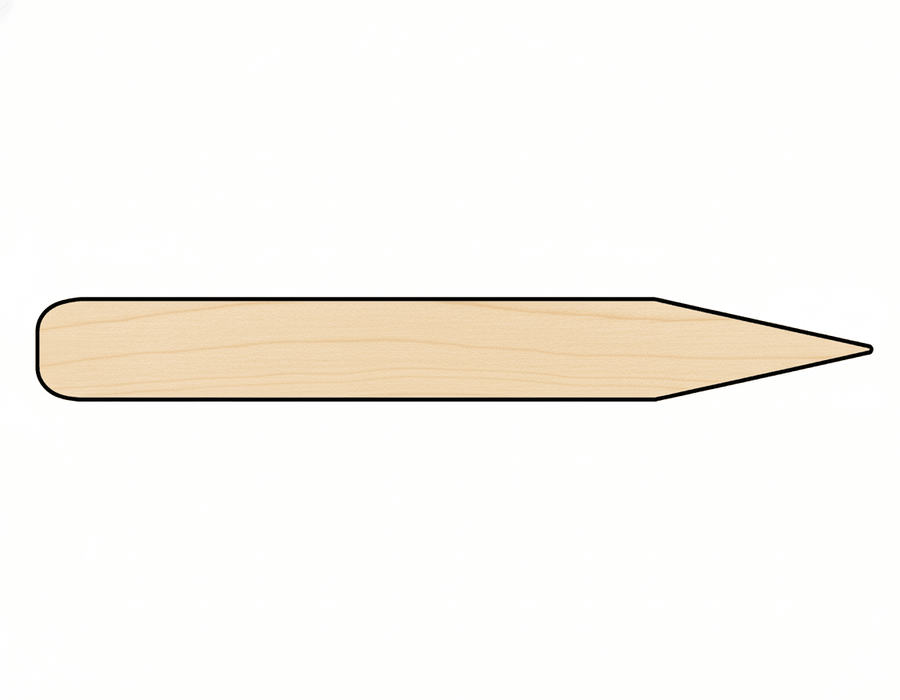 Wood Thin Pencil Shape DIY Craft Cutout Blank Door Hanger Wooden Cutout Cut Outs - Unfinished - NameSigns.com