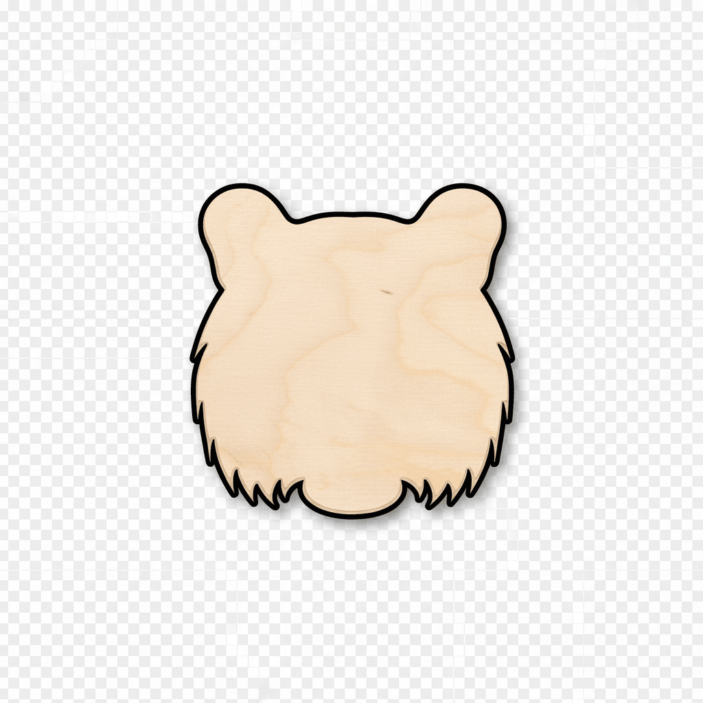 Wood Tiger Head - Laser Cut Wooden Tiger Wall Art | DIY Craft Supplies Blank Door Hanger Wooden Cutout Cut Outs - Unfinished - NameSigns.com