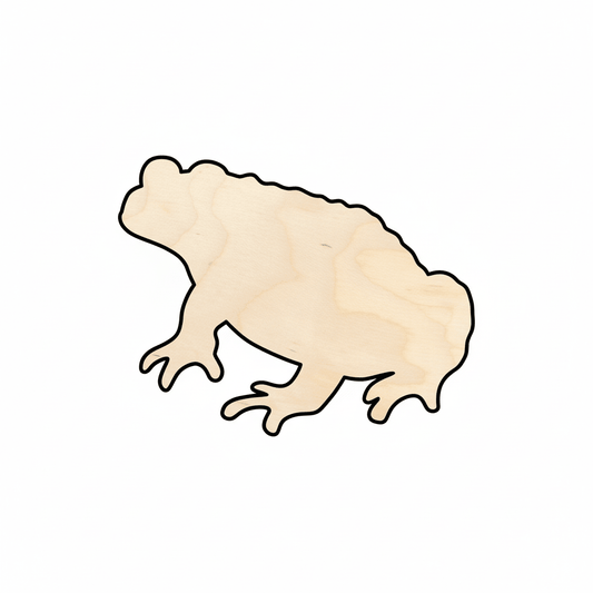Wood Toad – Baltic Birch Plywood Craft Shapes for DIY Decor Blank Door Hanger Wooden Cutout Cut Outs - Unfinished - NameSigns.com