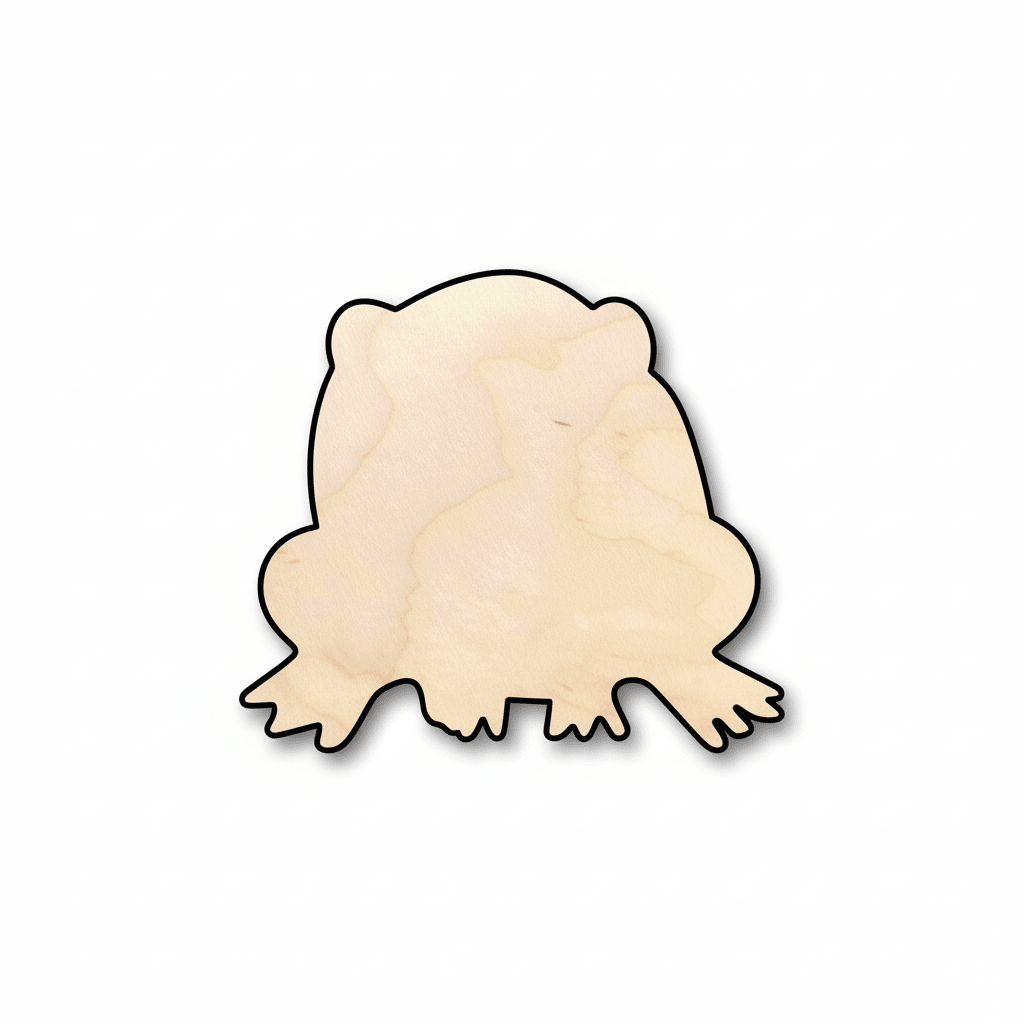 Wood Toad Silhouette – Rustic DIY Wood Cutouts for Craft Projects Blank Door Hanger Wooden Cutout Cut Outs - Unfinished - NameSigns.com