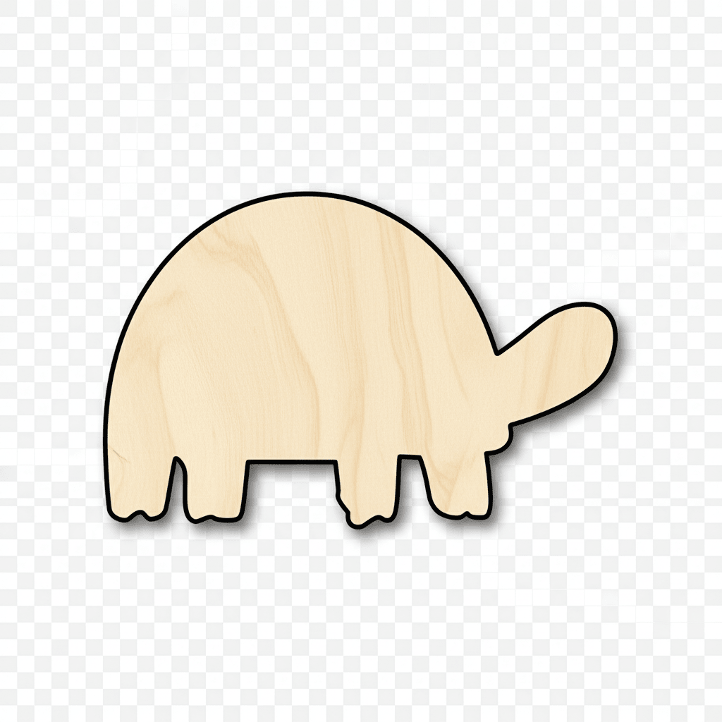 Wood Tortoise - DIY Wood Silhouette Up to 46" | Natural Craft Shapes Blank Door Hanger Wooden Cutout Cut Outs - Unfinished - NameSigns.com