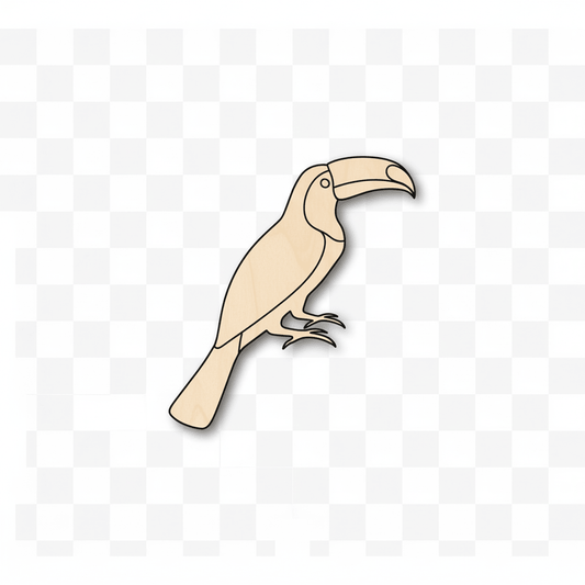 Wood Toucan – Natural Wood Shapes for DIY Wooden Animals & Crafts Blank Door Hanger Wooden Cutout Cut Outs - Unfinished - NameSigns.com