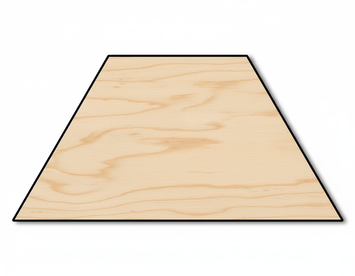 Wood Trapezoid Shape - Craft - Blank Door Hanger Wooden Cutout Cut Outs - Unfinished - NameSigns.com
