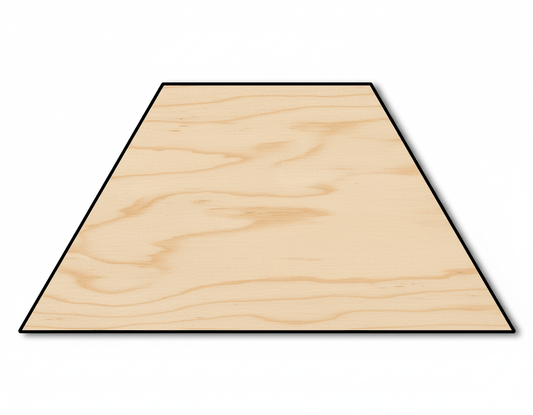 Wood Trapezoid Shape - Craft - Blank Door Hanger Wooden Cutout Cut Outs - Unfinished - NameSigns.com