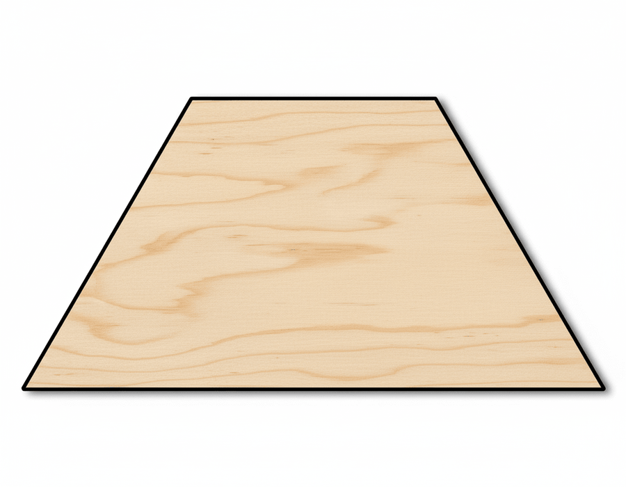 Wood Trapezoid Shape - Craft - Blank Door Hanger Wooden Cutout Cut Outs - Unfinished - NameSigns.com