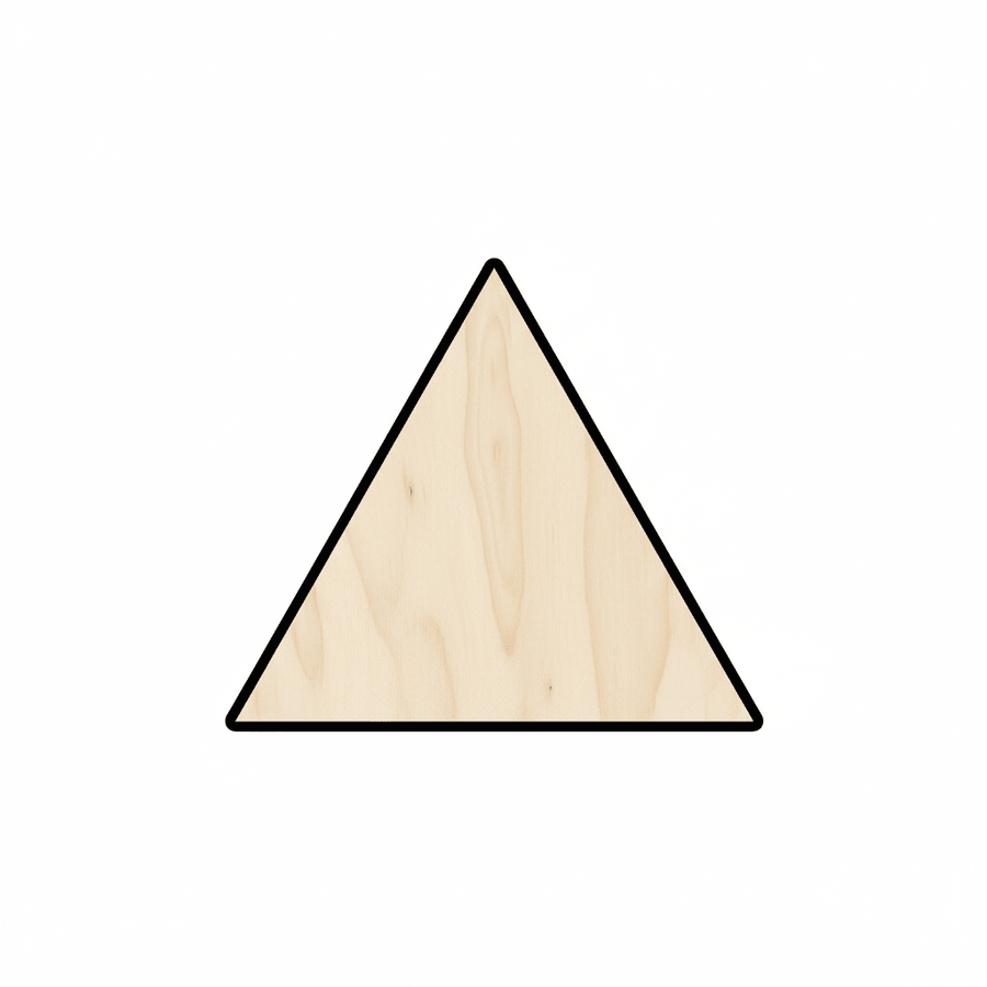 Wood Triangle Shape - Craft - Blank Door Hanger Wooden Cutout Cut Outs - Unfinished - NameSigns.com