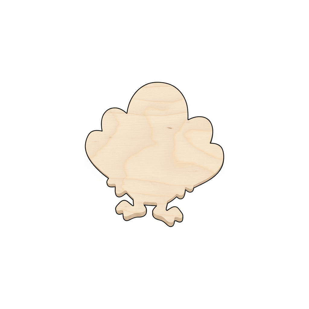 Wood Turkey - Baltic Birch Plywood Craft Shape for DIY Projects Blank Door Hanger Wooden Cutout Cut Outs - Unfinished - NameSigns.com