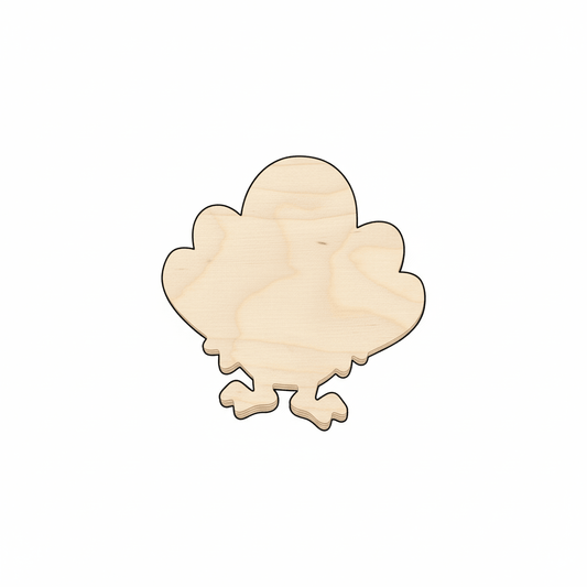 Wood Turkey - Baltic Birch Plywood Craft Shape for DIY Projects Blank Door Hanger Wooden Cutout Cut Outs - Unfinished - NameSigns.com