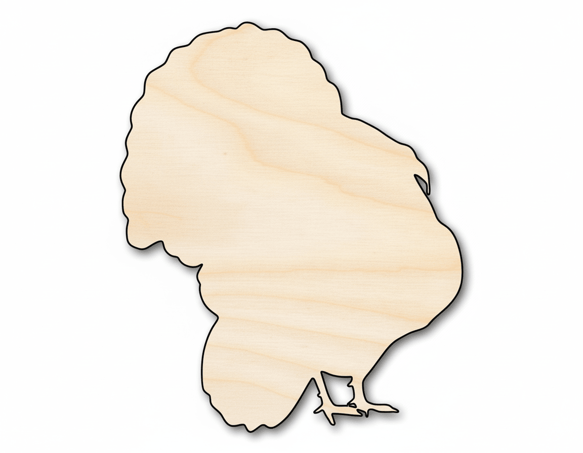 Wood Turkey - Large Wooden Turkey Craft Cutout for DIY Thanksgiving Decor Blank Door Hanger Wooden Cutout Cut Outs - Unfinished - NameSigns.com