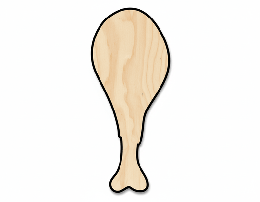 Wood Turkey Leg - Baltic Birch Plywood Laser Cut Plywood Craft Shape Blank Door Hanger Wooden Cutout Cut Outs - Unfinished - NameSigns.com