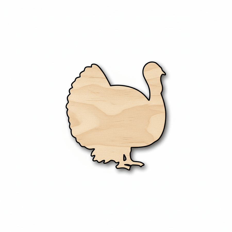 Wood Turkey - Paintable Rustic Wooden Decor | DIY Craft Template 46" Blank Door Hanger Wooden Cutout Cut Outs - Unfinished - NameSigns.com