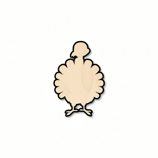 Wood Turkey Plume – Natural Wood Shapes for DIY Crafts & Projects Blank Door Hanger Wooden Cutout Cut Outs - Unfinished - NameSigns.com
