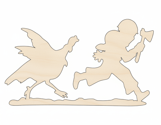 Wood Turkey Shape - Handmade Wooden Silhouette for DIY Wood Projects | Baltic Birch Blank Door Hanger Wooden Cutout Cut Outs - Unfinished - NameSigns.com