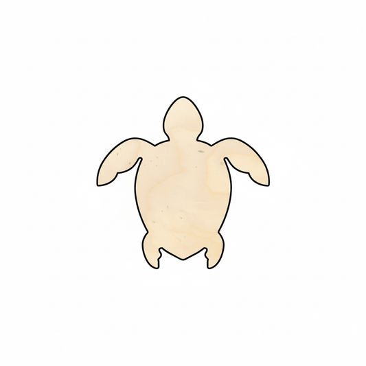 Wood Turtle – Baltic Birch Plywood Shape for DIY Wood Projects Up to 46" Blank Door Hanger Wooden Cutout Cut Outs - Unfinished - NameSigns.com