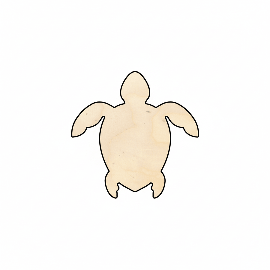 Wood Turtle – Baltic Birch Plywood Shape for DIY Wood Projects Up to 46" Blank Door Hanger Wooden Cutout Cut Outs - Unfinished - NameSigns.com