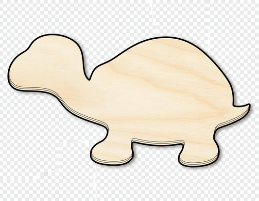 Wood Turtle – Paintable Wooden Animal Shape for DIY Crafts Blank Door Hanger Wooden Cutout Cut Outs - Unfinished - NameSigns.com