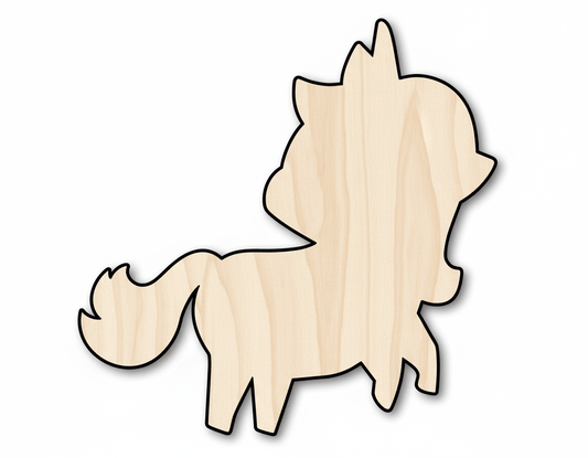 Wood Unicorn – DIY Craft Materials | Natural Wood Decor Up to 46" Blank Door Hanger Wooden Cutout Cut Outs - Unfinished - NameSigns.com