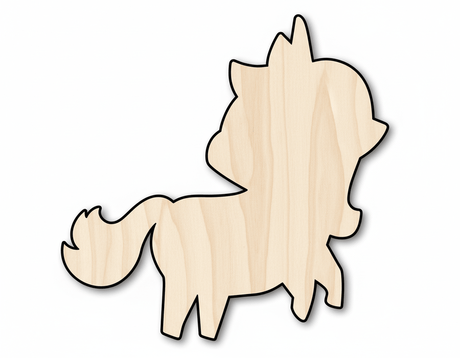 Wood Unicorn – DIY Craft Materials | Natural Wood Decor Up to 46" Blank Door Hanger Wooden Cutout Cut Outs - Unfinished - NameSigns.com