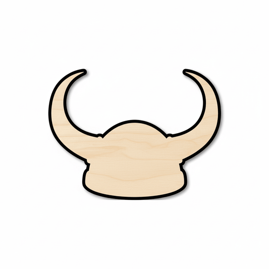 Wood Viking Hat – Laser Cut Baltic Birch Plywood Craft Shape Blank Door Hanger Wooden Cutout Cut Outs - Unfinished - NameSigns.com