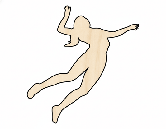 Wood Volleyball Cutout - Custom Spike Design | Baltic Birch Plywood Shape Blank Door Hanger Wooden Cutout Cut Outs - Unfinished - NameSigns.com