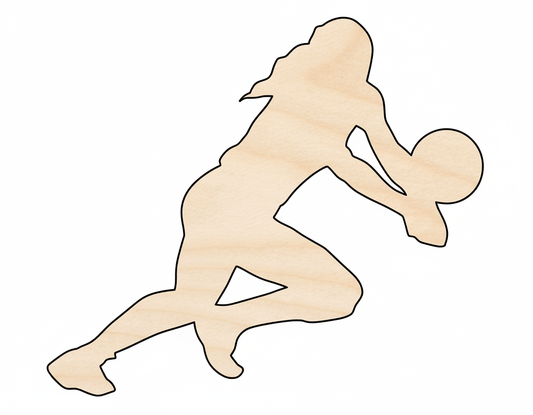 Wood Volleyball Shape – Paintable Baltic Birch Cutout for DIY Crafts Blank Door Hanger Wooden Cutout Cut Outs - Unfinished - NameSigns.com