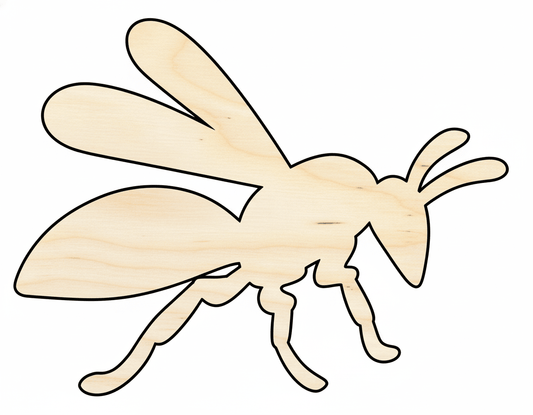 Wood Wasp Silhouette - Baltic Birch Plywood DIY Craft Shapes 46" Blank Door Hanger Wooden Cutout Cut Outs - Unfinished - NameSigns.com
