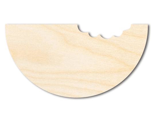 Wood Watermelon – Large DIY Wood Cutout With Wooden Bite Silhouette Blank Door Hanger Wooden Cutout Cut Outs - Unfinished - NameSigns.com