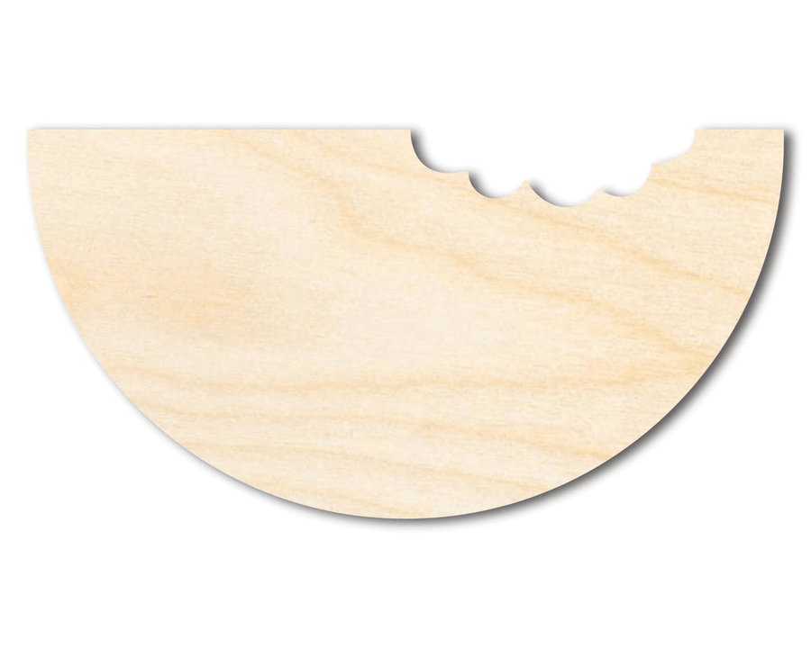 Wood Watermelon – Large DIY Wood Cutout With Wooden Bite Silhouette Blank Door Hanger Wooden Cutout Cut Outs - Unfinished - NameSigns.com