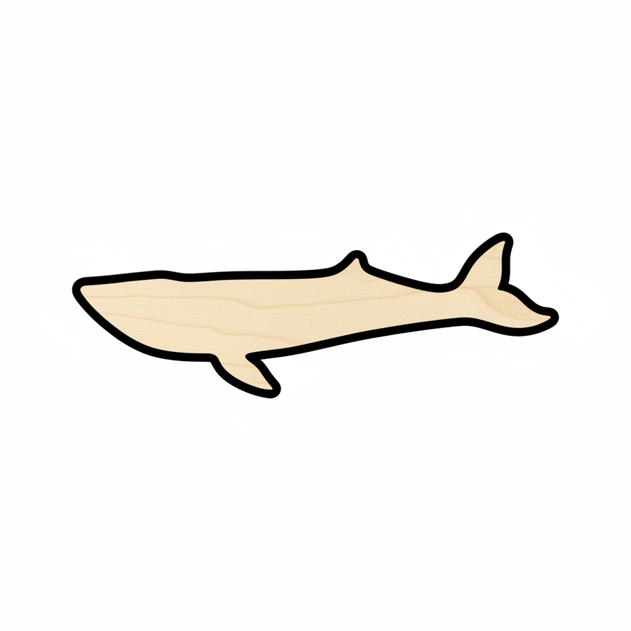 Wood Whale - Blue Whale Cutout 46" | DIY Wooden Sea Animal Decor Blank Door Hanger Wooden Cutout Cut Outs - Unfinished - NameSigns.com