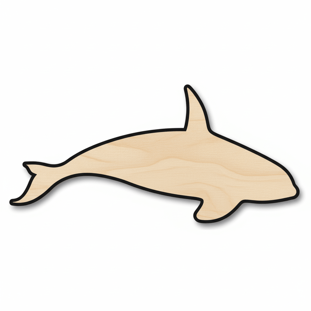 Wood Whale - Laser Cut Wooden Whale Cutout Up to 46" for DIY Craft Blank Door Hanger Wooden Cutout Cut Outs - Unfinished - NameSigns.com