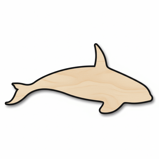 Wood Whale - Laser Cut Wooden Whale Cutout Up to 46" for DIY Craft Blank Door Hanger Wooden Cutout Cut Outs - Unfinished - NameSigns.com