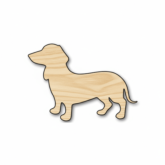 Wood Wiener Dog - Wooden Dachshund Shape DIY Pet Craft Project 46" Blank Door Hanger Wooden Cutout Cut Outs - Unfinished - NameSigns.com