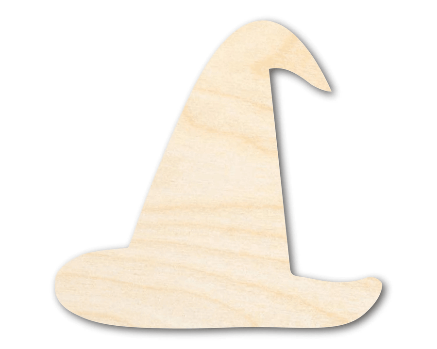Wood Witch Hat – Wood Cutout | DIY Craft Silhouette for Halloween Decor Blank Door Hanger Wooden Cutout Cut Outs - Unfinished - NameSigns.com