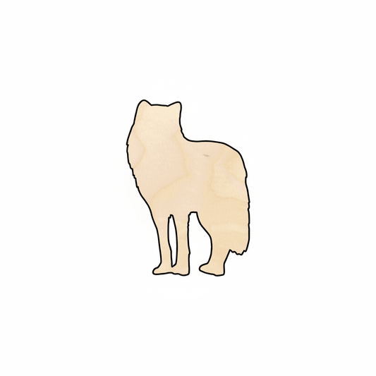 Wood Wolf | Laser Cut Birch Plywood Silhouette for DIY Projects Blank Door Hanger Wooden Cutout Cut Outs - Unfinished - NameSigns.com