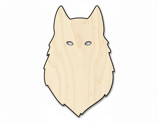 Wood Wolf | Laser Cut Plywood Animal Wood Craft Shapes for DIY Projects Blank Door Hanger Wooden Cutout Cut Outs - Unfinished - NameSigns.com