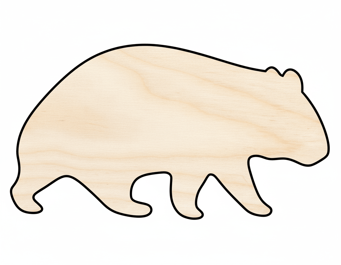 Wood Wombat - Baltic Birch Plywood DIY Wood Craft Shape Up to 46" Blank Door Hanger Wooden Cutout Cut Outs - Unfinished - NameSigns.com