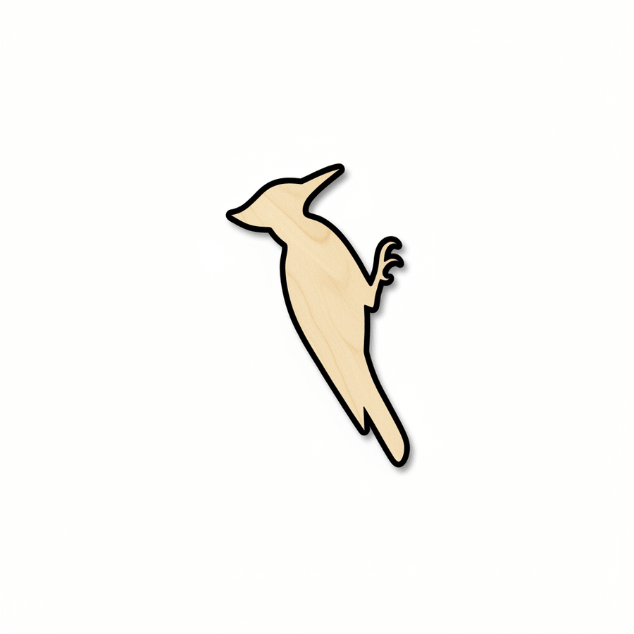 Wood Woodpecker - Wooden Bird Cutout | DIY Animal Silhouette Art 46" Blank Door Hanger Wooden Cutout Cut Outs - Unfinished - NameSigns.com