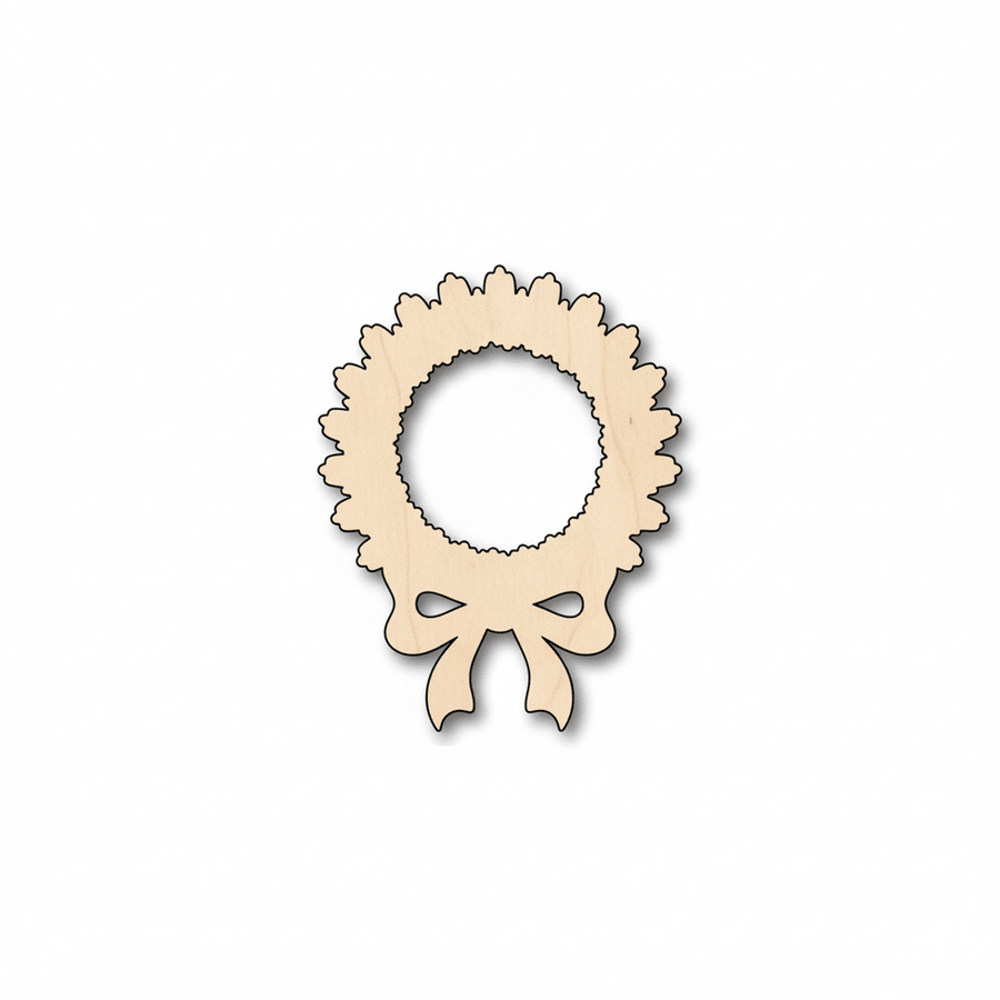 Wood Wreath – Baltic Birch Plywood Craft Wood Shapes for DIY Décor Blank Door Hanger Wooden Cutout Cut Outs - Unfinished - NameSigns.com