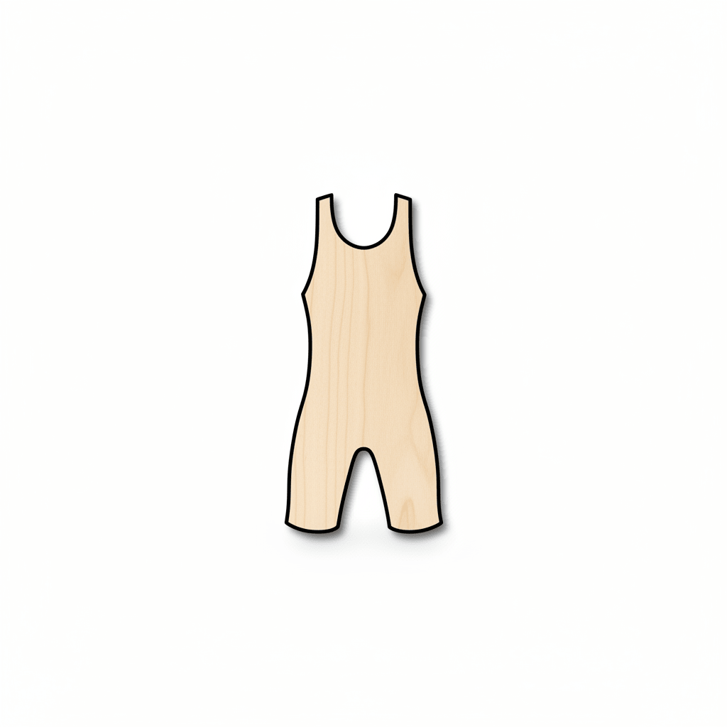 Wood Wrestling Uniform Shape - Craft - Blank Door Hanger Wooden Cutout Cut Outs - Unfinished - NameSigns.com