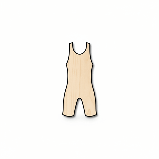 Wood Wrestling Uniform Shape - Craft - Blank Door Hanger Wooden Cutout Cut Outs - Unfinished - NameSigns.com