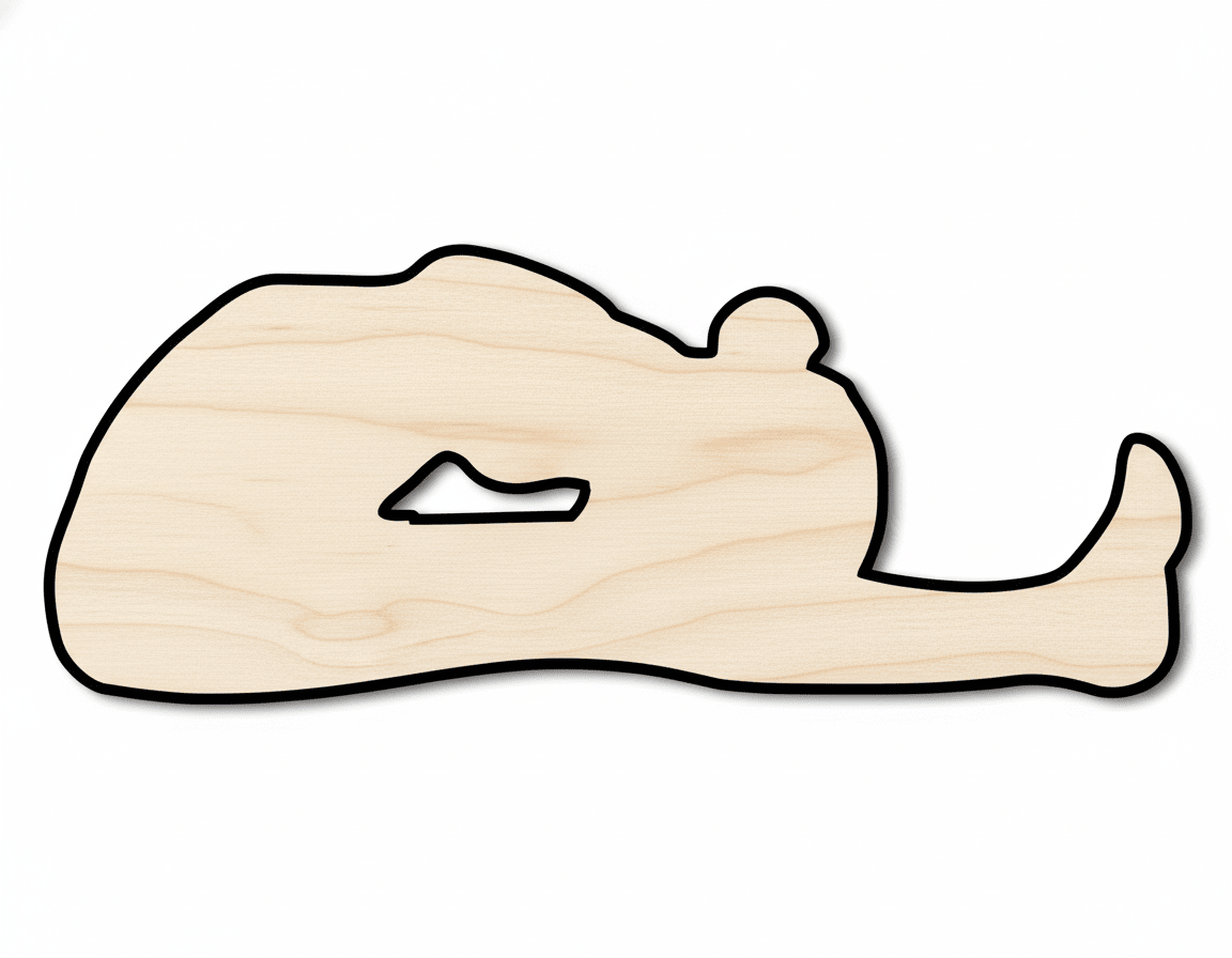 Wood Yoga Cutout – Baltic Birch Plywood Laser Cut Wood Art for DIY Crafts Blank Door Hanger Wooden Cutout Cut Outs - Unfinished - NameSigns.com