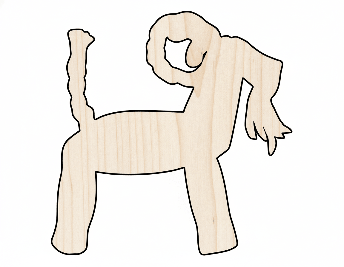 Wood Yule Goat | Baltic Birch Craft Cutout Up to 46" DIY Decoration Blank Door Hanger Wooden Cutout Cut Outs - Unfinished - NameSigns.com