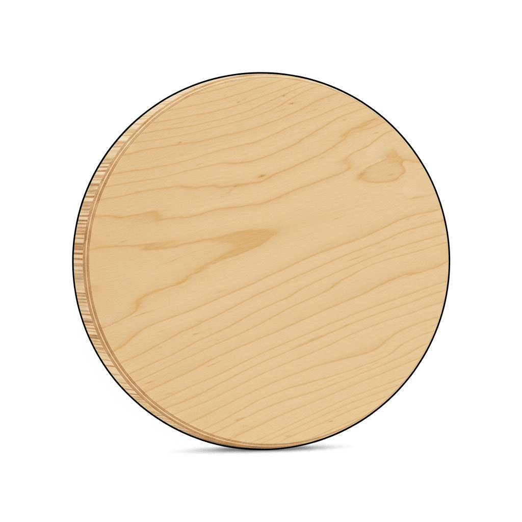 Unfinished Wood Shape Cut Out Wooden Circle Cutout 11