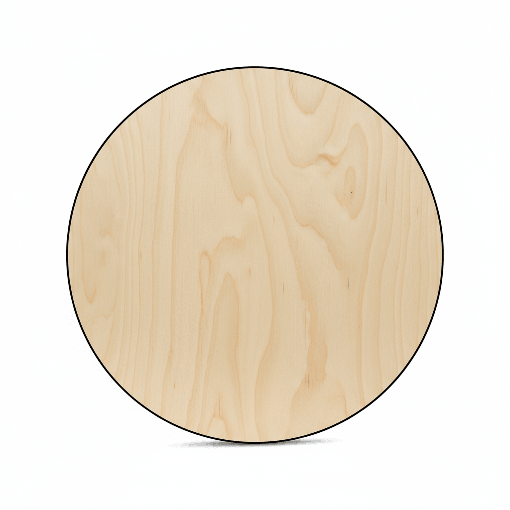 Wooden Circle Cutout - 12" 1/4 Inch Plywood Wood Craft Circles for DIY Art - NameSigns.com