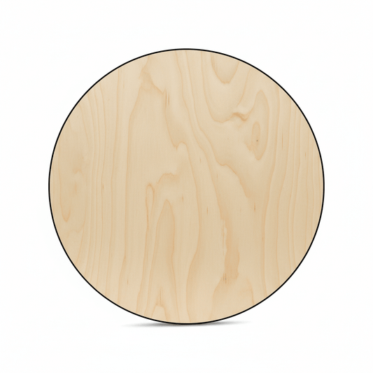 Wooden Circle Cutout - 12" 1/4 Inch Plywood Wood Craft Circles for DIY Art - NameSigns.com