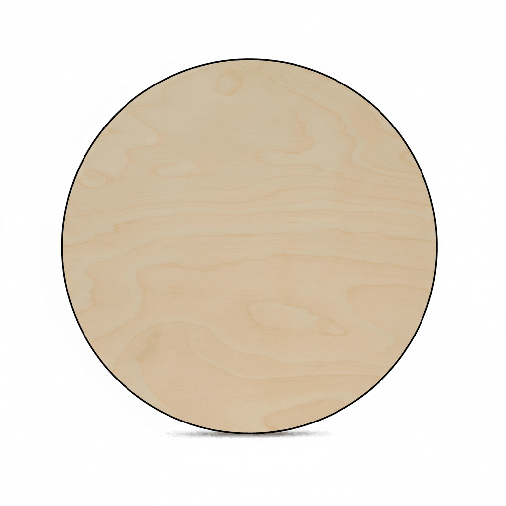 Wooden Circle Cutout - 13 Inch Wood Craft Circle | Thick Half Inch Plywood Disc - NameSigns.com