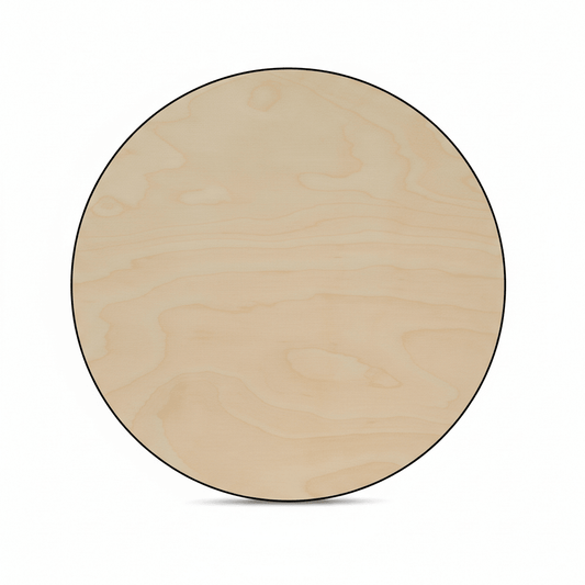 Wooden Circle Cutout - 13 Inch Wood Craft Circle | Thick Half Inch Plywood Disc - NameSigns.com