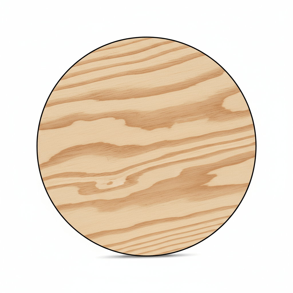 Wooden Circle Cutout - 13" Large Wood Circle | 1/4 Inch Paintable Wood Rounds - NameSigns.com