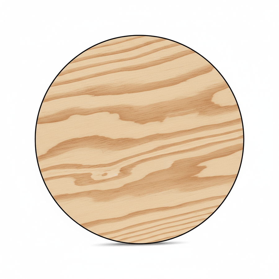 Wooden Circle Cutout - 13" Large Wood Circle | 1/4 Inch Paintable Wood Rounds - NameSigns.com